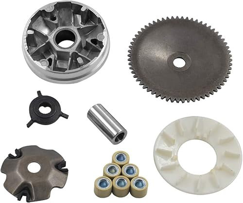 Kit complet de variateur pour moteur Gy6 50 cc/80 cc 139QMB/147QMD, roues motrices Assy Performance 8,5 g Rouleaux CVT Embrayage avant pour scooter, VTT et Gokart