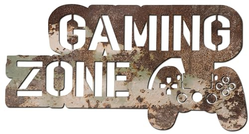 codiarts. XXL Gaming Zone Wandschild und Türschild in 3D-Optik für das Gaming Zimmer - Designs inspiriert von WOT, Fortnite, Call of Duty, Graffiti, Metall oder Holzoptik (SMALL, Metal)