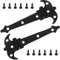 AERZETIX - C73739 - Juego de 2 bisagras estilo antiguo 115x26x58mm planas en forma ''T'' - puertas armarios muebles gabinetes - en acero - color negro mate - ornamento vintage rústico
