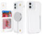 SailorTech iPhone 12/12 Pro Hülle mit Kartenhalter, iPhone 12/12 Pro Etui mit Kartenfach Geldbörse für iPhone 12/12 Pro Handyhülle mit Portemonnaie Lederhülle - Weiß