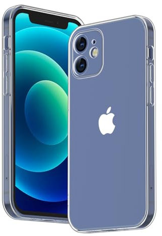 Meliya Case Compatible with iphone 12 mini Transparent Cover, Non-Yellowing Shockproof Bumper Protective Slim Case for iphone 12 mini 5.4 Inch With Double Layer Coating Soft,(Clear)