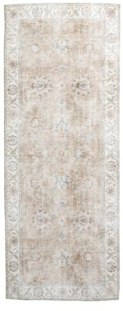 Waschbarer Läufer - Domingo Oriental Beige - 80x200 cm | Synthetik, Polyester - Flachgewebe - Vintage - Boho, Orientalisch - Wohnzimmer, Balkon, Garten / Terrasse, Flur
