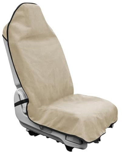 AzulLanse Auto-Sitzschoner Vordersitze Universell,Wasserdicht,Frottee,Schweißaufnahme,Sitzschoner universal Sitzbezüge Auto,Autositzbezüge Vordersitze,Einzelsitzbezüge,Zubehör für Autositze-Khaki
