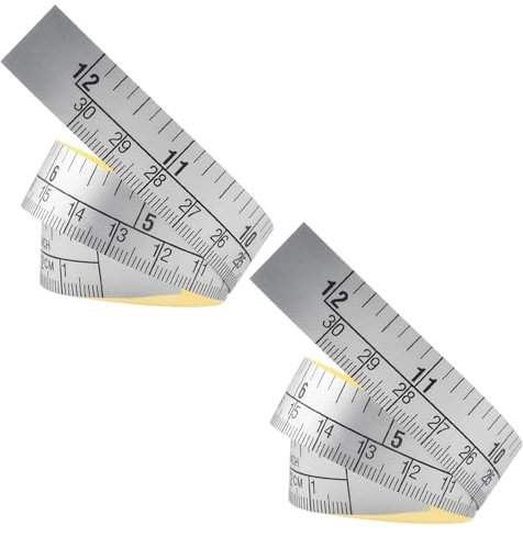 30cm Sticky Workbench Measure Tape, 2PCS Self Adhesive Imperial and Metric Scale Ruler Left to Right Reading Tape for Woodworking Tools Sewing Machines DIY Drafting