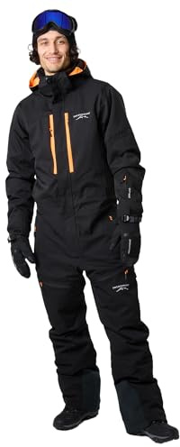 Swedemount St. Anton Winter-Overall Herren, Wasserdicht | 8.000 mm Wassersäule, Vollständig versiegelte Nähte, Winddicht, 8 Taschen, Abnehmbare Kapuze