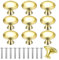 11 Pcs Round Gold Drawer Cupboard Kitchen Cabinet Knobs - Drawer Handles for Furniture