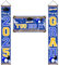 Blaue und goldene Abschlussdekorationen Klasse 2025, Abschlussbanner Congrats Grade Class of 2025, Veranda-Schild, Banner und You Did It Hintergrund Banner für Abschlussfeier Party Dekorationen 2025