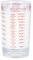 Amexo Misurino in Vetro Piccolo 4OZ/120ML, Misurino Graduato in Vetro per Vodka Cocktail Tequila, Resistente al Calore Bicchiere Dosatore con Bilancia per Cucina Bar (Rosso)