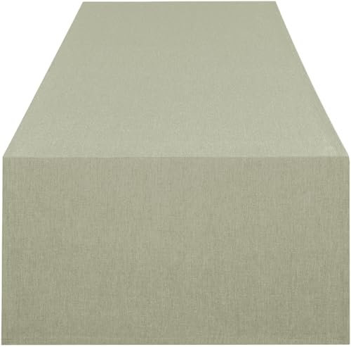 Tischläufer Wien Home, Moderne Tischdecke mit Fleckschutz für das ganze Jahr, grün, 40x140 cm