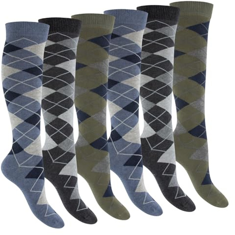 Footstar Damen Herren Kniestrümpfe (6 Paar) Jeans 43-46