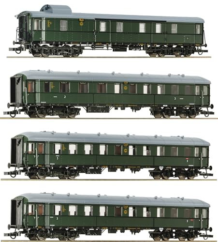 Roco 6200056 H0 4er-Set 1: „Zwickauer Traditionszug“ der DR Pw4ü, 2./3. Klasse BC4ü, 3. Klasse C4ü