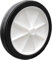 Utility Wheel with Black Rubber Tyre, 100mm Diameter for Air Compressor Trolley Shopping Bag or Cart Puncture Proof PU 4 Inch White Plastic Wheel 8mm Bore