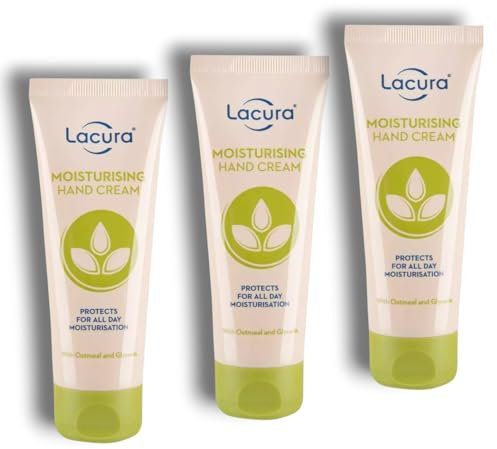 Lācura - Moisturising Hand Cream | With Oatmeal + Glycerin | All Day Moisturising | 75mL [x3] [Packaging May Vary]