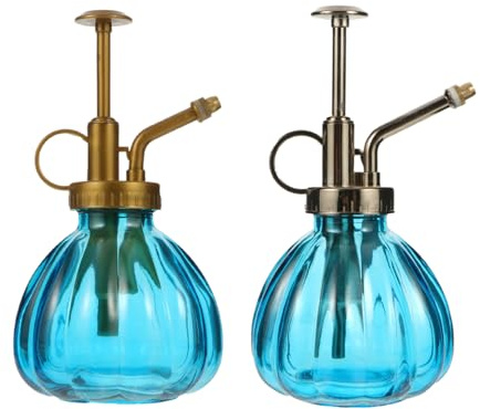 SHINEOFI 2 pièces Arrosoir Verre Vintage avec Pulvérisateur Bouteille Eau Précise pour Plantes Intérieur et Jardin Cadeau Charmant pour Amateurs de Jardinage