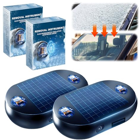 Electromagnetic Car Deicer, 2025 New Anti Freezing Snow Removal Device, Anti-freeze Advanced Car Accessories Electromagnetic Car Snow Removal Device Microwave Molecular Deicing Instrument (2 Pcs)