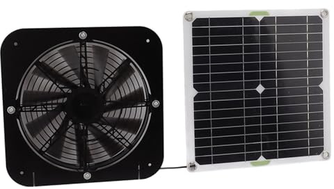 XAGMODSHN Ventilateur d'extraction à énergie solaire pour poulailler, serre, abri de jardin, kit de panneaux solaires pour l'extérieur, fournitures de ventilation, circulation de l'air