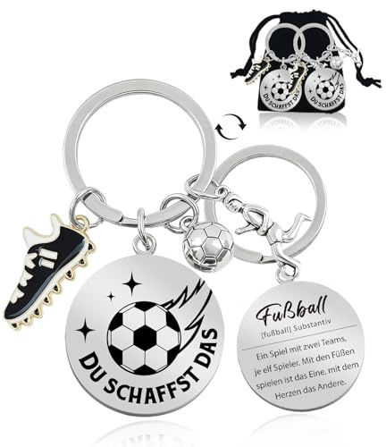 Happirra Fußball Geschenke für Jungs 5 6 7 8 9 10 11 12 13 14 Jahre, Schlüsselanhänger Fussball Geschenke Jungen, Coole Sachen für Jungs Geschenk zur Kommunion Konfirmation Firmung Jugendweihe