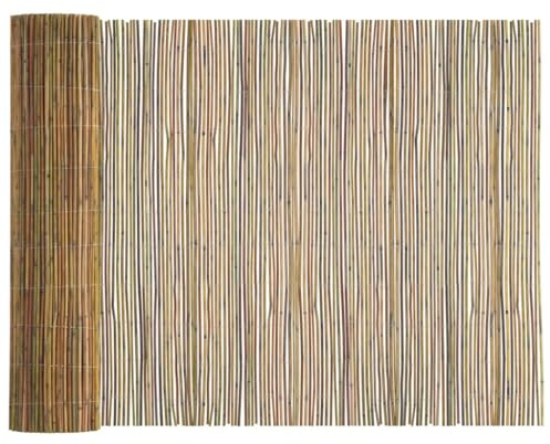 QJBSAVVA Clôture en Bambou Naturel 400 x 150 cm, Canisse Brise-Vue Occultant pour Jardin, Balcon et Terrasse, Rouleau de Palissade Décorative pour Séparation Extérieure