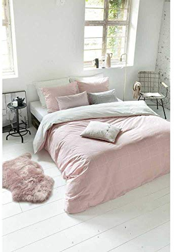 Walra Wendebettwäsche Square Feet rosa 1 Bettbezug 135 x 200 cm + 1 Kissenbezug 80 x 80 cm