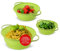 Coolinato – Set de 3 passoires silicone pliable 16/20 / 24 cm vert – Passette pour la cuisine compatible au lave-vaisselle, sans BPA, & résistante à la chaleur - Rabattable & peu encombrante