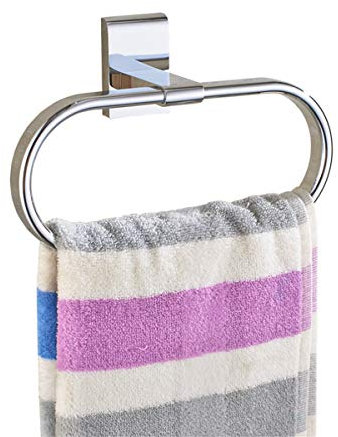 Flybath Ovale Anelli Portasciugamani Ottone Massiccio Finitura Cromato Lucida Bagno Porta Asciugamani Montaggio a Parete