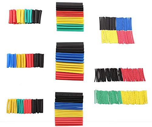 ARCELI Ensemble de Tubes thermorétractables 328 PCS, Rapport SIM/NAT Gaine 2: 1 isolée électriquement Assortiment de Gaine thermorétractable (8 Tailles / 5 Couleurs)