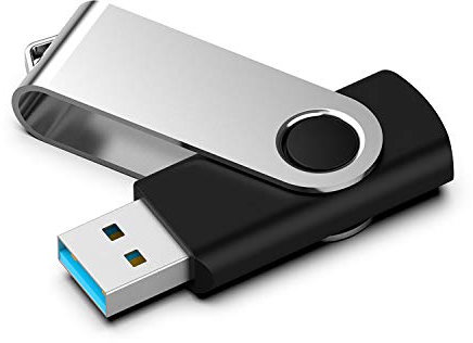 KOOTION USB Stick 128GB USB 3.0 Speicherstick Schnell Metall Memory Stick 128G USB3 Flash-Laufwerk Datenspeicher Stick Silikon USB Flash Drive Pendrive High Speed bis zu 80MB/s 360 ° Drehbare,Schwarz