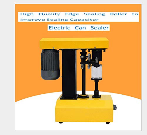 TX® Jar Sealers Electric Cans Sealing Machine Food Tin Jar Capper for Round Aluminium cans,PET Plastic cans with 1 Mold (Yellow Color 39-150 mm/1.53'-5.9'' Tank Diameter, 110V/60HZ)