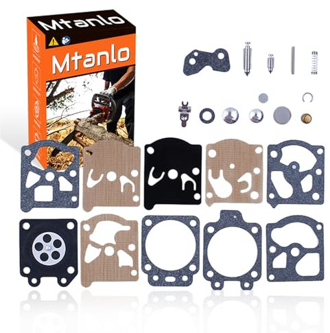 Mtanlo Carburetor Carb Repair Rebuild Kit for Walbro K20-WAT Husqvarna 55 51 455 460 Rancher Echo Poulan Pro Homelite Stihl 026 Chainsaw Trimmers Replacement Part