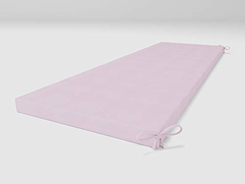 ALOHA Bankauflage Bankkissen für Gartenbank, Gartenschaukel, Gartenmöbel, Terrasse, Rasen, Sitzbank-Kissen Bankpolster Auflage (Pink / 120x40x4cm / 1 Stück)
