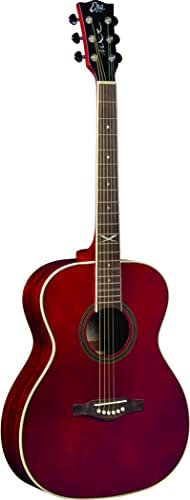 Eko 06217338, GUITARS - NXT A100 SEE THROUGH RED, Akustikgitarre Top aus Tannenholz, Bänder und Boden aus Mahagoni und Griffbrett aus South American Roupana, Farbe Rot