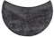 fluffy® Badteppich für Rundduschen aus Mikrofaser mit Rutschfester Unterseite (Sichel | Duschradius 55 cm, Anthrazit)
