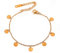 Kim Johanson Edelstahl Damen Fußkettchen *Coins* in Roségold Fußkette mit 7 kleinen Plättchen | Kugeln | Wasserfest | Frauen Boho Schmuck | Verstellbar inkl. Schmuckbeutel