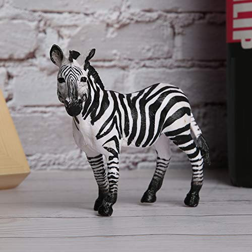 TOTITOM Savannentiere Figuren Zebra, Zebras Simulationsmodell Ornamente Tischdekoration Kinder Lernspielzeug Niedliche dekorative Skulptur Ornament Gepard Realistische Tierfiguren Set