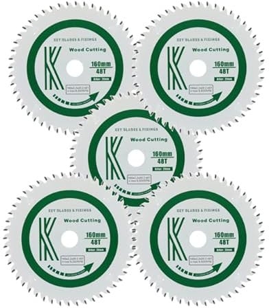 2204x5 - Key Blades 160mm x 20mm x 2.2mm 48 Tooth Track Circular Saw Blade Fits Festool Plunge saw TS55 TSC55 (5)