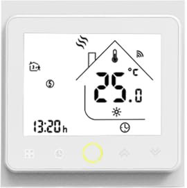 LEDKIA LIGHTING Termostato Wi-Fi Programmabile Bianco Per Riscaldamento Bianco