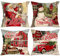 Lanpn 4 Stück Vintage Kissenbezug Weihnachten Kissenhülle 40x40 cm, Retro Rustikal Weihnachtsmann Dekorative Weihnachtskissen für Weihnachtsdeko Christmas Bettwäsche Sofa Decorations