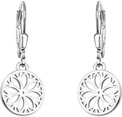 SOFIA MILANI - Damen Ohrringe 925 Silber - Blumen Kreis Ohrhänger - E1873