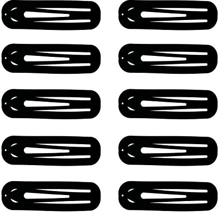 Haarspangen Mädchen 10 Stück 6.8cm Große Snap Haarspangen Haarclips Metall Haarklammern Schwarz Hair Clips Haarschmuck Haarspange für Mädchen, Herren und Damen, Oval