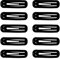 Haarspangen Mädchen 10 Stück 6.8cm Große Snap Haarspangen Haarclips Metall Haarklammern Schwarz Hair Clips Haarschmuck Haarspange für Mädchen, Herren und Damen, Oval