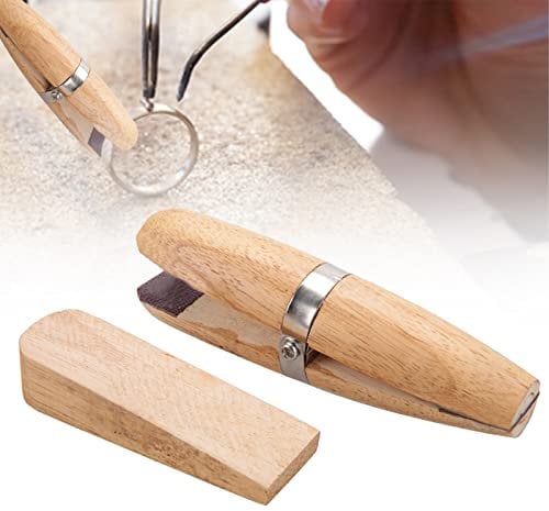 Wooden Ring Clamp, Jewelers Holder Jewelry Making Benchwork Professional Hand Tool Making Benchwork for Polishing and Repairing for Jewelry Making Stone Setting Engraving
