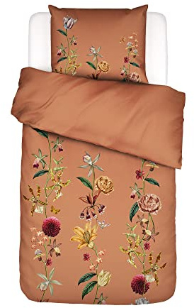 ESSENZA Bettwäsche Feda Bright Terra, 155x220 + 1x 80x80 cm - 100% Baumwollsatin 200TC - Blumen