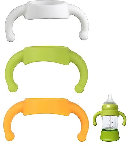 Babyflaschen Griffe, Flaschengriff Halter, Baby Flaschengriffe Silikon, Weithals Babyflaschengriffe, Weiche Baby Silikon Flaschengriffe zum Greifen von Kleinen Babys, Passend für Meisten Babyflaschen