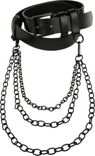Urban Classics Unisex TB6552-Belt with Chain Gürtel, Black, L/XL