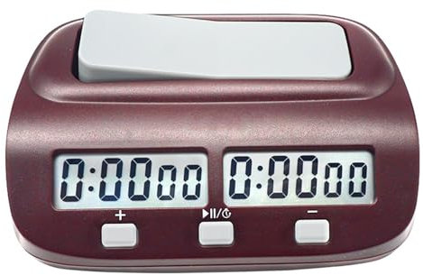 ulafbwur Reloj digital de ajedrez, reloj de ajedrez, función de alarma precisa, pantalla digital ABS, temporizador de juego de mesa, regalo de cumpleaños, reloj de ajedrez