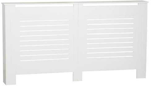 URBNLIVING Modern Wooden Radiator Cover MDF Grill Shelf Cabinet Furniture (White, Large)