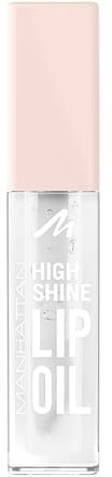 Manhattan High Shine Lip Oil 000 Clear Cloud, intensive Lippenpflege mit Vitamin E und Kokosöl für ein natürlich glänzendes Finish, vegan