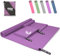 Pfloge® Mikrofaser Handtuch 3er Set, 180x80cm Microfaser Handtücher Groß+ 2 Stück 80x40cm Klein Fitness Handtuch, Farbecht Mikrofaser Badetuch, für Fitness, Sauna,Strand, Reise(Lila)