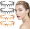 Tyqour Zickzack Haarreif 4 Stück Metall Haarreifen Unisex Damen Herren Rutschfestes Elastisches Haarbänder Multi-Style Stirnband Zubehör Gewellte Zähne Haarschmuck Haar-Accessoire für Frauen Mädchen