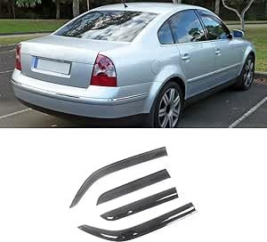 AnJWen Autofenster Windabweiser für VW Passat B5 B6 B7, Autofenster Regenschutz, Regenabweiser, Integrierte Deflektoren, 4 Stück